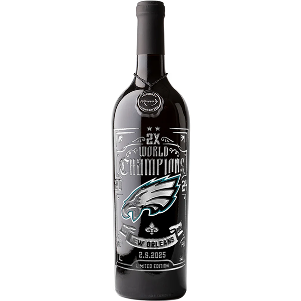 Picture of Philadelphia Eagles 2024 2X World Champions Limited Edition Etched Bottle