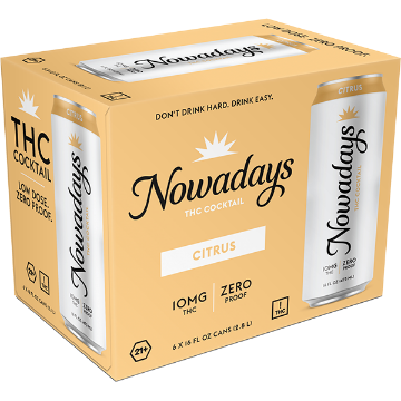 Picture of Nowadays 10mg THC Citrus (6 x 16oz cans)